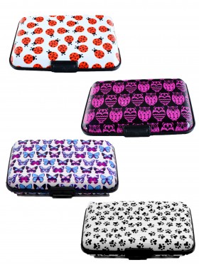 ANIMAL PRINT CREDIT CARD HOLDER  4PCS SET  (117,140, 25)